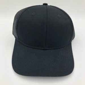 BLACK Mesh Baseball Cap Trucker Hat PORT AUTHORITY
